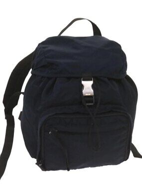 PRADA Backpack Nylon Navy Auth ki4230